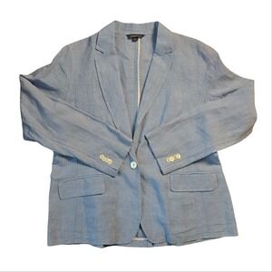 Blue Linen Women's Blazer